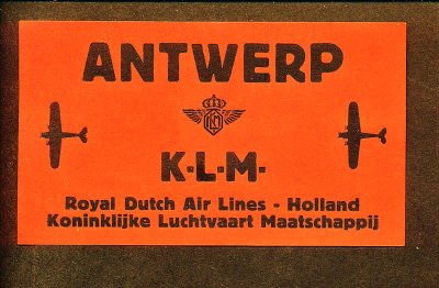 画像1: KLM:20's luggage label