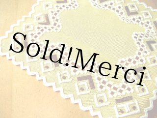 アンティーク モノグラム 花柄 ドロンワーク 刺繍 リネン テーブルクロス 大判 アンティーク 苦しかっ モノグラム 花柄 ドロンワーク 刺繍