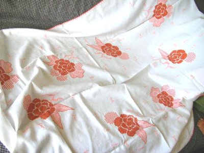 画像2: table cloth:rose stitch