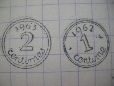 画像2: stamp:franc centimes