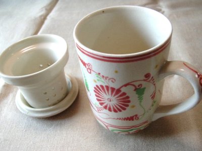 画像1: Tea cup茶漉し付