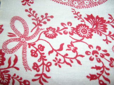 画像2: red floral linen