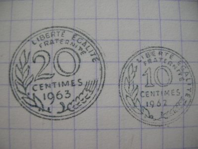 画像1: stamp:franc centimes
